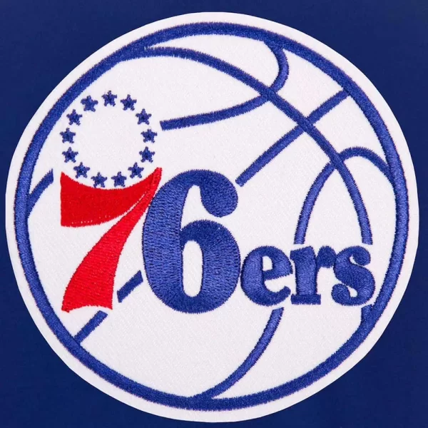 Philadelphia 76ers Varsity Full-Snap Leather Jacket