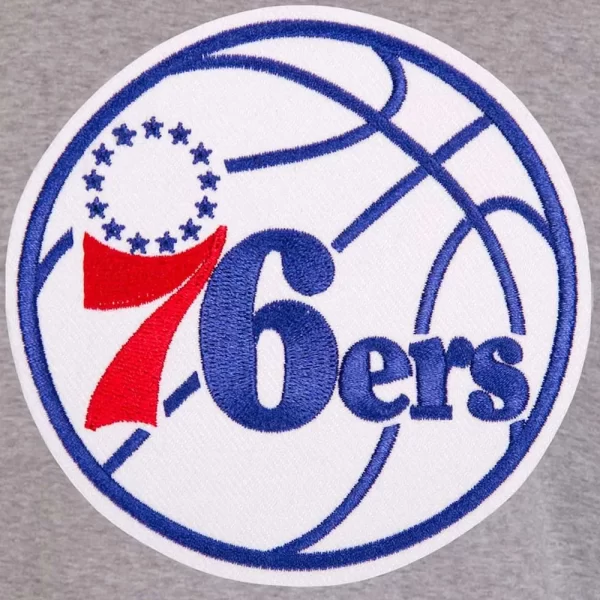 Philadelphia 76ers Varsity Gray and Royal Wool Jacket