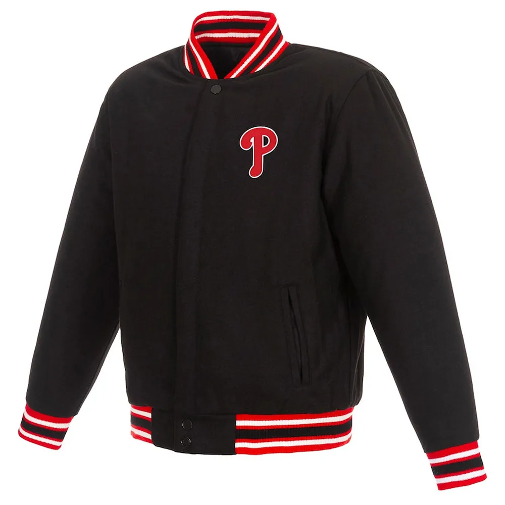 Philadelphia Phillies Varsity Black Wool Jacket - A2 Jackets