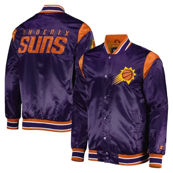 Phoenix Suns Force Play Purple Varsity Jacket