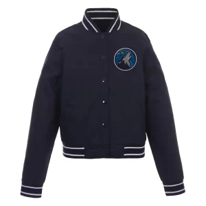 Poly-Twill Minnesota Timberwolves Navy Blue Jacket