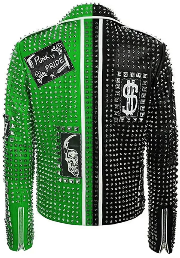 Punk Rock World Studded Leather Biker Jacket