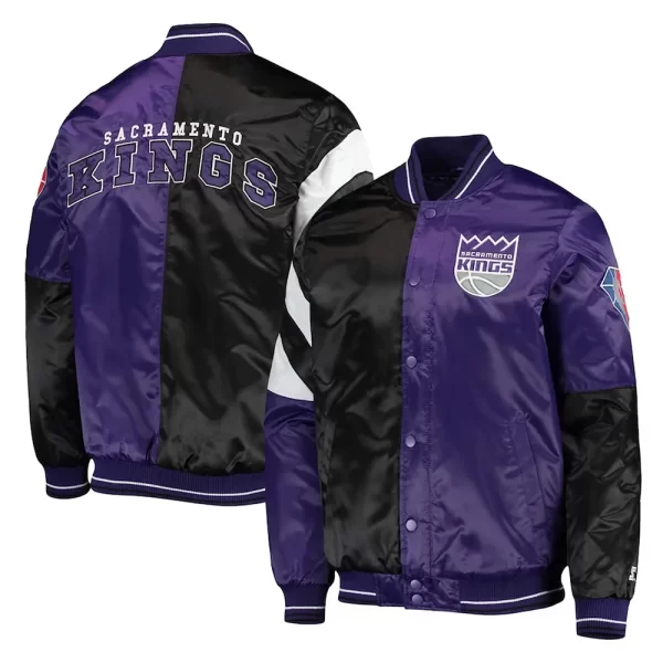 Sacramento Kings 75th Anniversary Leader Black and Purple Jacket