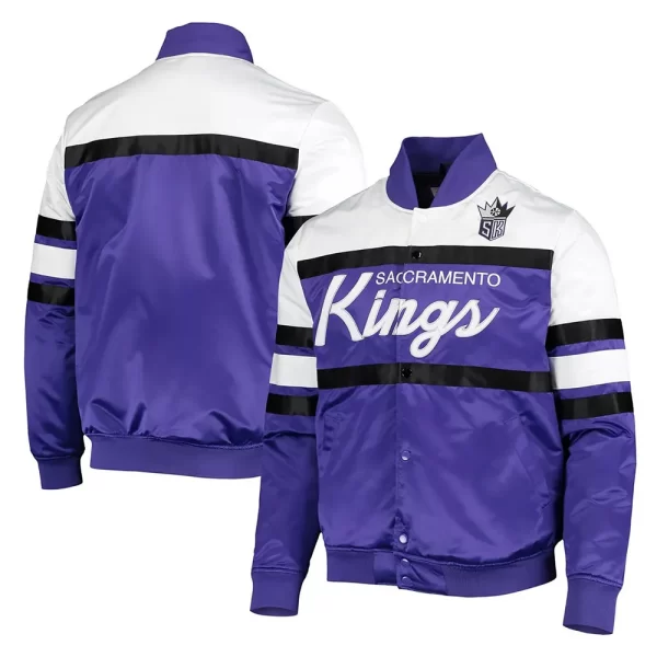 Sacramento Kings Hardwood Classics Script Satin Jacket