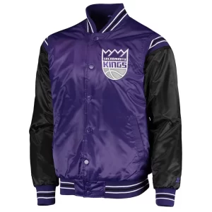 Sacramento Kings The Enforcer Purple and Black Satin Jacket