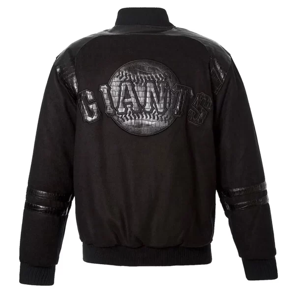 San Francisco Giants Embroidered Alligator Logo Varsity Black Wool Full-Snap Jacket