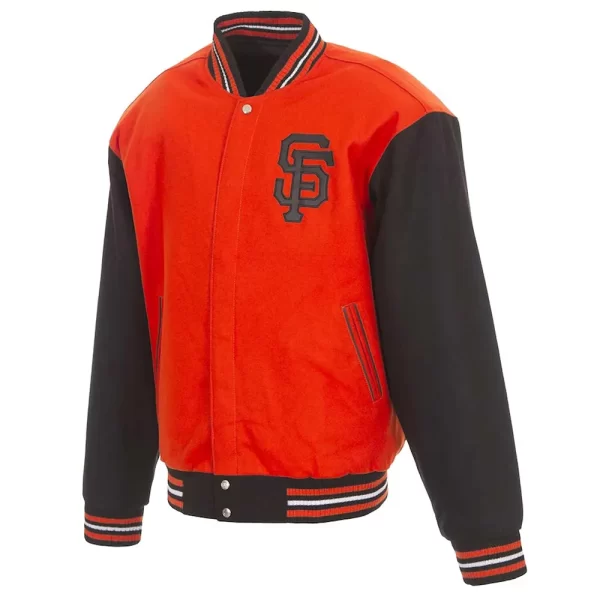 San Francisco Giants Varsity Black & Orange Wool Jacket