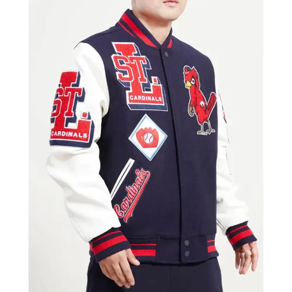 St. Louis Cardinals Navy Mash Up Varsity Jackets