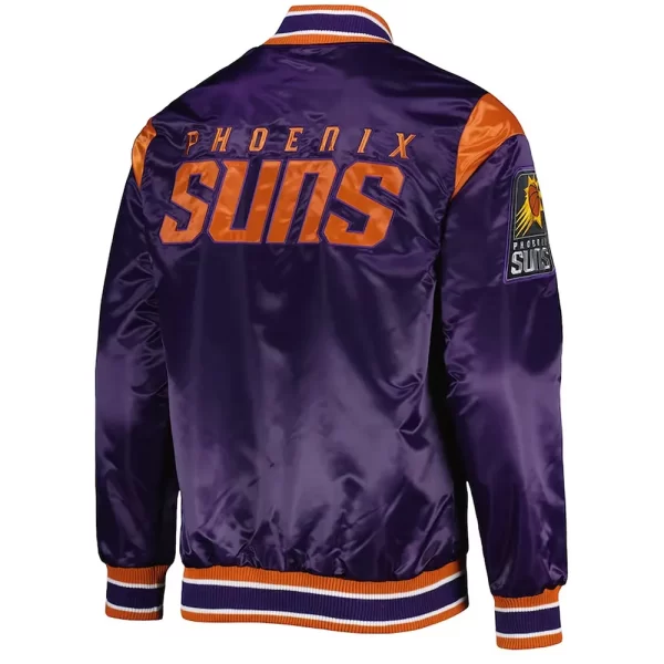 Starter Phoenix Suns Force Play Purple Full-Snap Varsity Satin Jacket