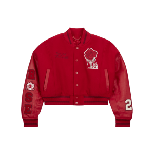 TT x AJ 1 Red Varsity Jacket