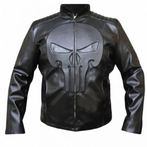 The Punisher Thomas Jane Skull Black Jacket