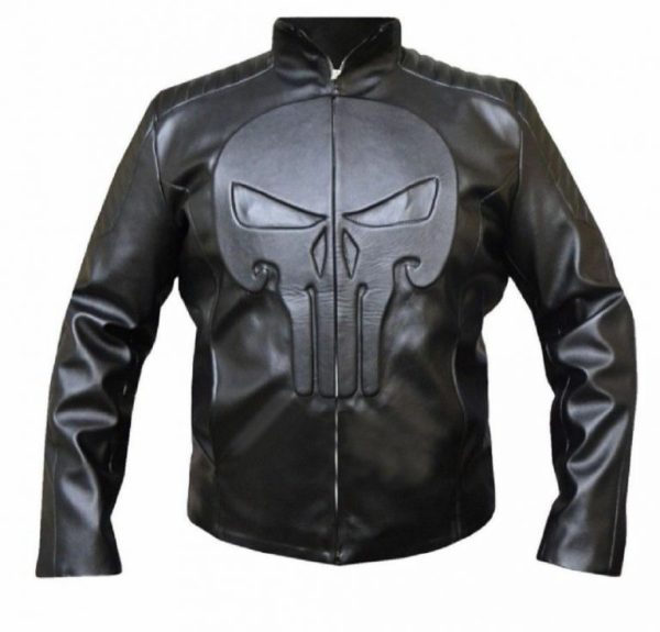 The Punisher Thomas Jane Skull Black Jacket