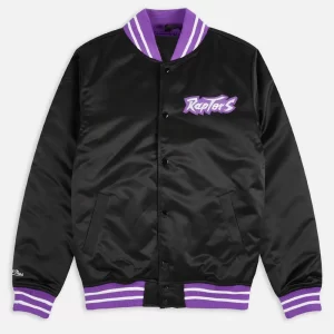 Toronto Raptors Heavyweight Black Satin Jacket