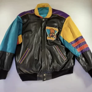 Vintage Yosemite Sam Multicolor Cartoon Leather Jacket