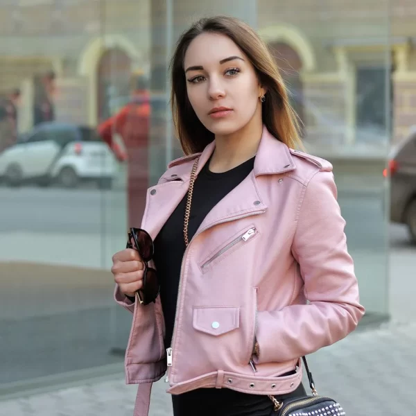 Strawberry Milkshake Leather Jacket