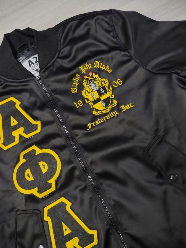 Alpha Phi Alpha Black Satin Jacket