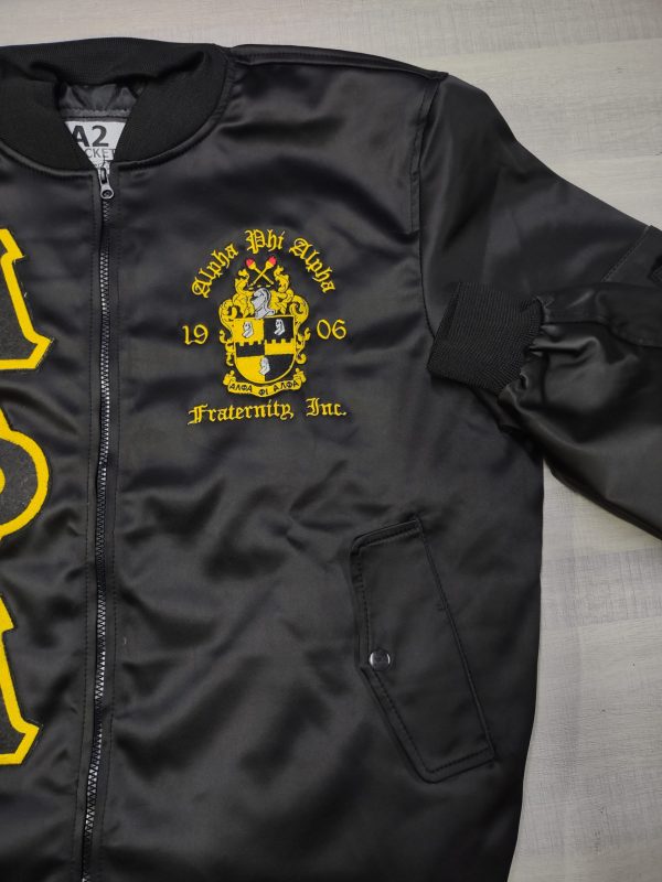 Alpha Phi Alpha Black Satin Jacket