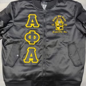 Alpha Phi Alpha Black Satin Jacket