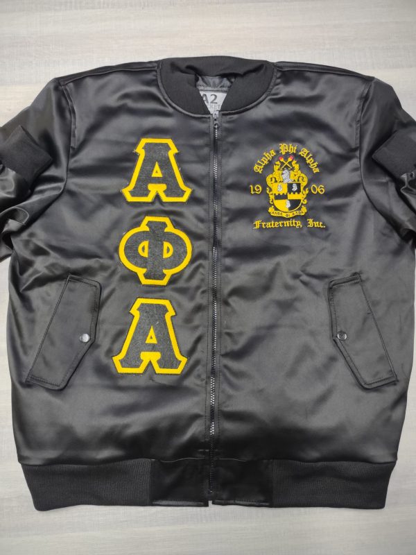 Alpha Phi Alpha Black Satin Jacket