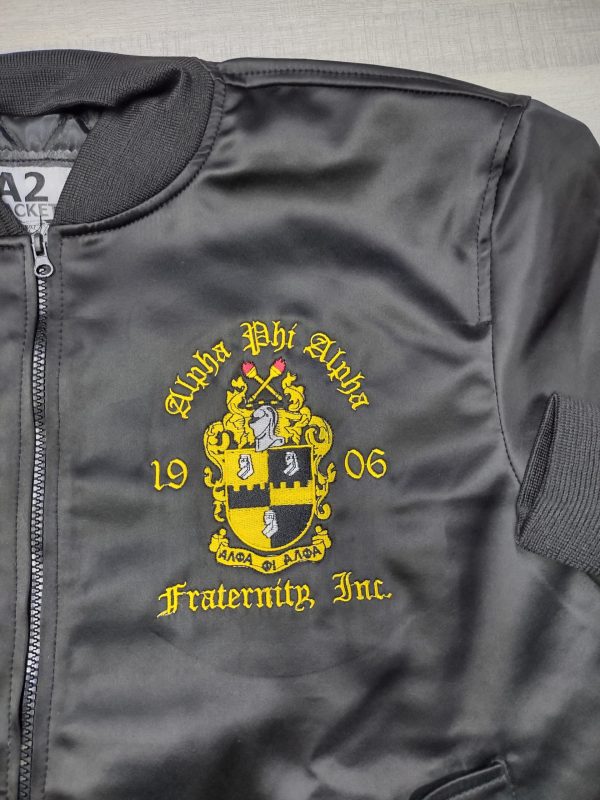 Alpha Phi Alpha Black Satin Jacket