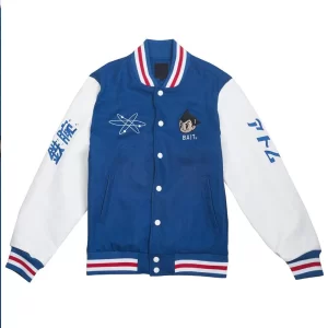 Astro Boy Blue and White Varsity Wool Jacket