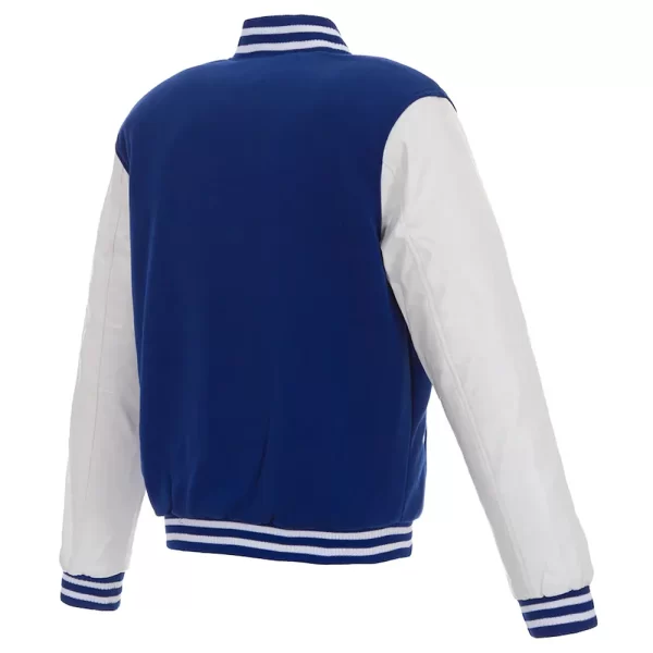 Atlanta Braves Varsity Royal and White Wool & Leather Jacket