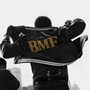 BMF Black Bomber Leather Jacket