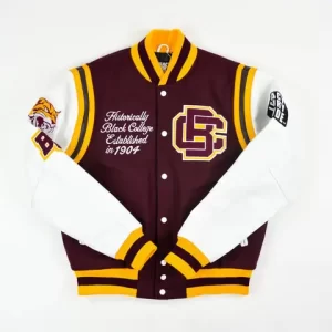 Bethune-Cookman Motto Fleece Varsity Jacket