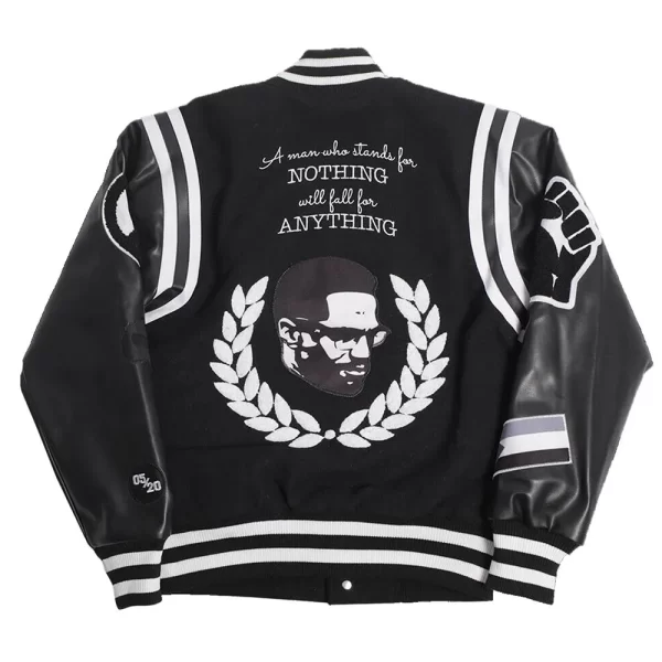 Black All Stars Malcolm X Varsity Wool Jacket