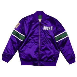 Bucks Heavyweight Purple Satin Jacket