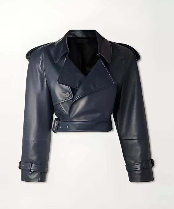 Daniela Melchior’s Saint Laurent Belted Leather Jacket