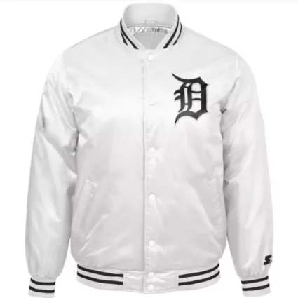 Detroit Tigers White Varsity Jacket