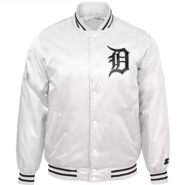 Detroit Tigers White Varsity Jacket