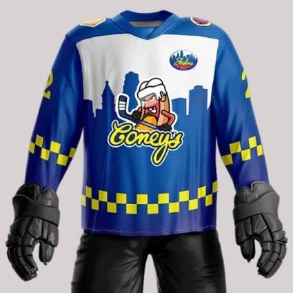 ECHL Cincinnati Cyclones Ice Hockey Team Blue Jersey