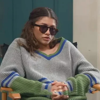 Euphoria Rue Bennett Knit Varsity Sweater