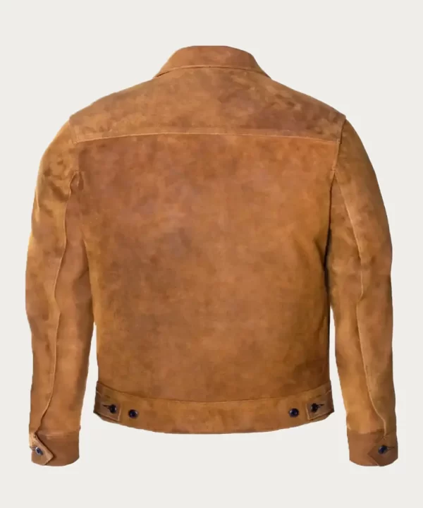 It Ends with Us Brandon Sklenar Suede Brown Leather Jacket
