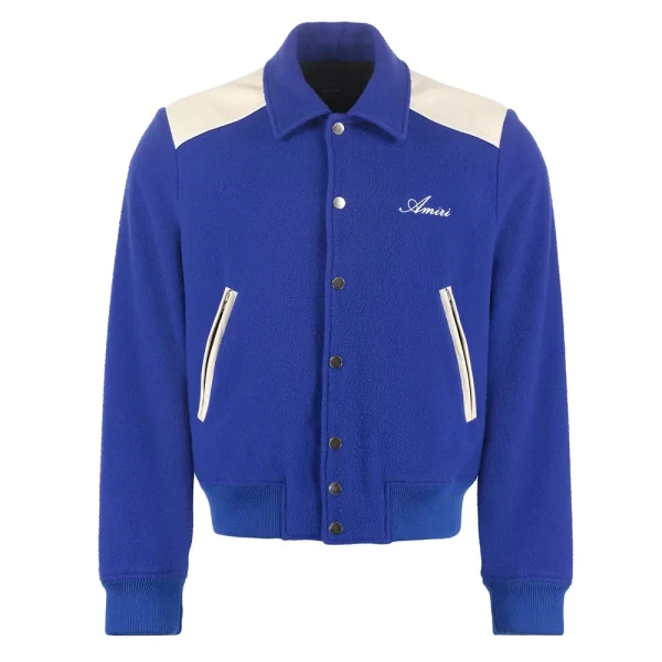 Jalen Hurts Amiri Blue Varsity Wool Jacket