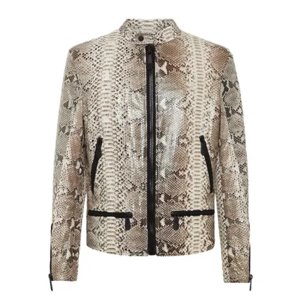 Jason Momoa Snakeskin Faux Leather Jacket