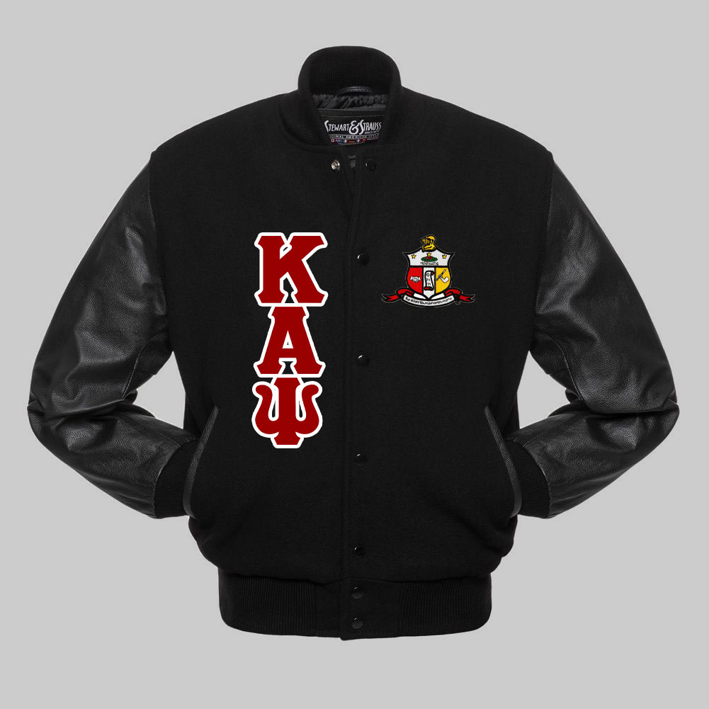 Kappa Alpha Psi Black Letterman Jacket - A2 Jackets