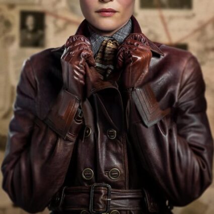 Kingsman 3 Polly Brown Real Leather Jacket