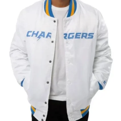 Los Angeles Chargers Letterman Satin Jackets