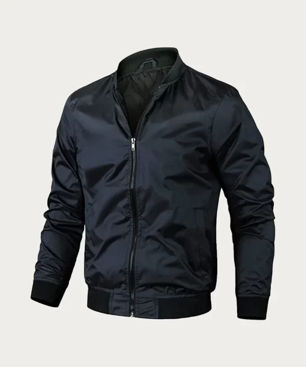 Mens Lightweight Satin Bomber Jacket