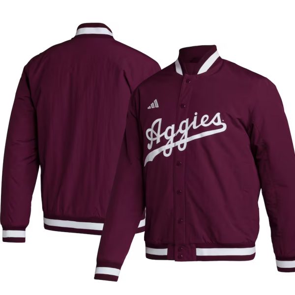 Men's adidas Maroon Texas A&M Aggies Full-Snap Jacket