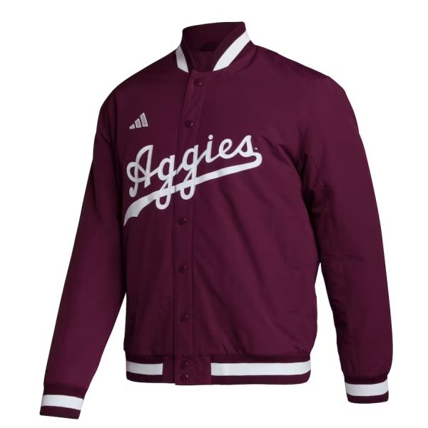 Men's adidas Maroon Texas A&M Aggies Full-Snap Jacket