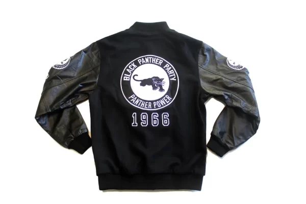 Mens and Womens 1966 Black Panther Party Varsity Leather Jacket