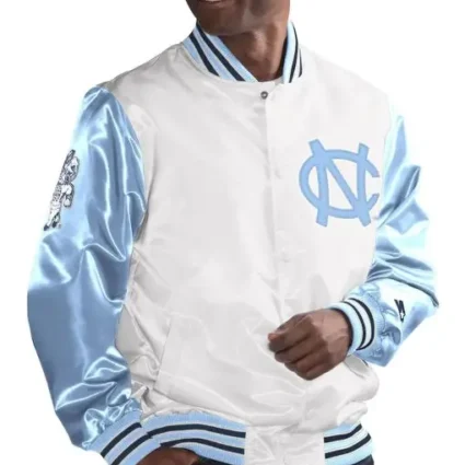 NC Tar Heels Letterman Satin Jacket