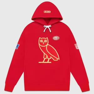 NFL Ovo 49ers Owl Red Hoodie