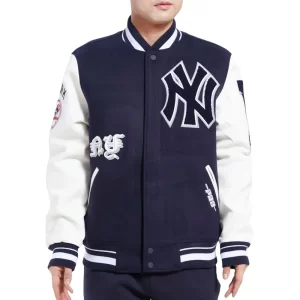 NY Yankees Old English Wool Varsity Jacket