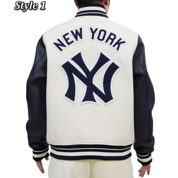 New York Yankees Retro Classic Varsity Wool & Leather Full-Snap Jacket