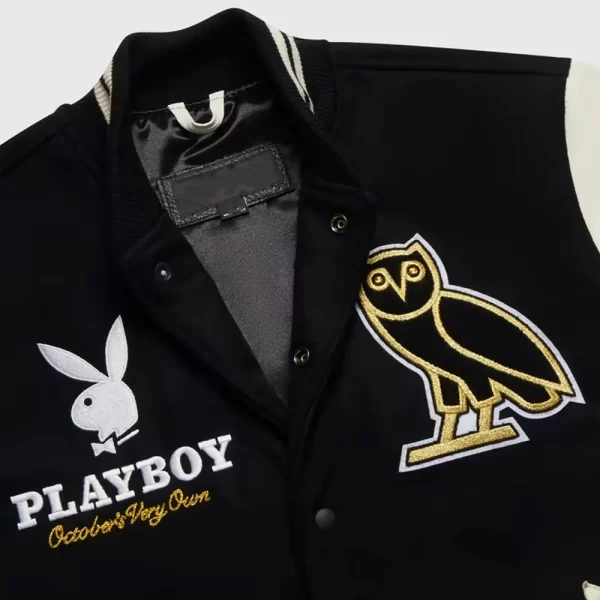 OVO Playboy Black Varsity Jacket